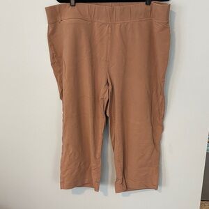 Lands' End Brown Capri Leggings - 3X